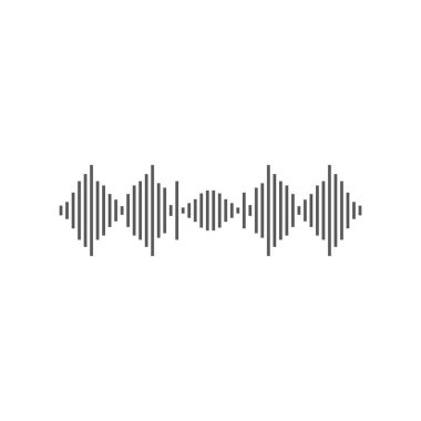 Ses dalgası logo şablonu vektör resimleme