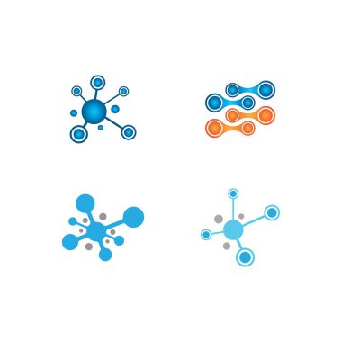 Molekül logo şablonu vektör resimleme tasarımı