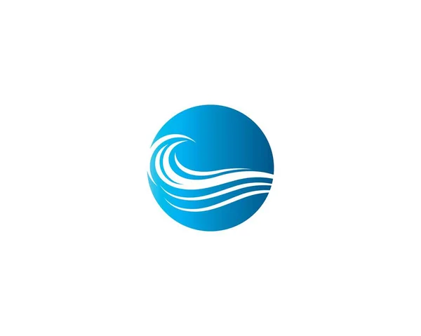 Water Wave Logo Vector Icon Illustration Design — Stock Vector