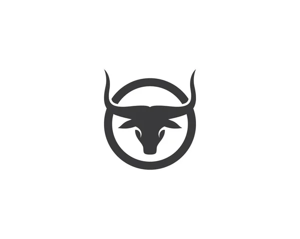 Bull Logo Modello Vettoriale Icona Illustrazione Design — Vettoriale Stock