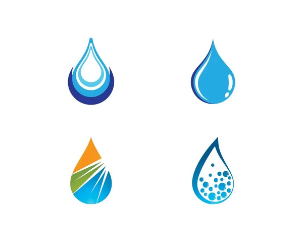 Plantilla Logotipo Gota Agua Icono Vectores Diseño Ilustración — Vector de stock