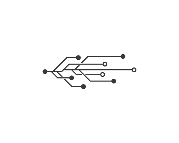 Circuit Logo Template Vector Pictogram Illustratie Ontwerp — Stockvector
