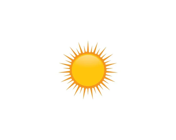 Logo Słońca Szablon Wektor Ikona Ilustracja Projekt — Wektor stockowy