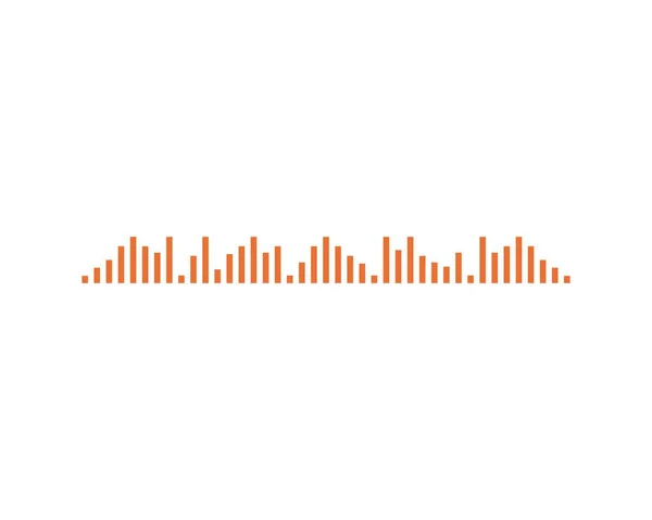 Fala Dźwiękowa Logo Szablon Wektor Ikona Ilustracja — Wektor stockowy