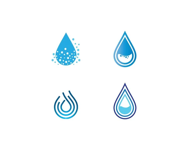 Plantilla Logotipo Gota Agua Icono Vectores Diseño Ilustración — Archivo Imágenes Vectoriales