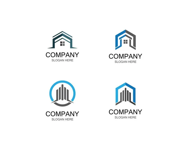 Immobilien Logo Vorlage Vektor Symbol Illustration — Stockvektor