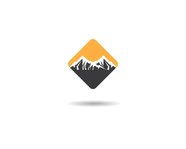 Mountain Logo Template Vector Icon Illustration Design — Stock Vector