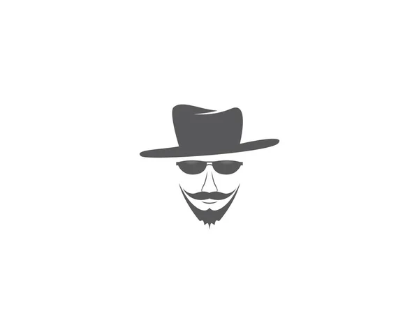 Gentleman Hut Vektor Symbol Illustration Design — Stockvektor