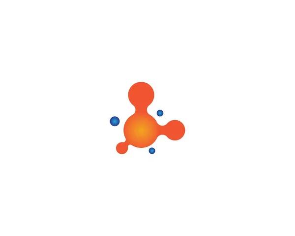 Molecule Logotipo Modelo Vetor Ícone Ilustração Design — Vetor de Stock