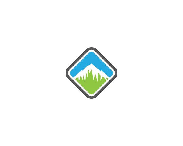 Montaña Logo Plantilla Vector Icono Ilustración Diseño — Vector de stock