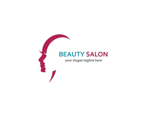 Beauty Face Women Salon Vector Icon — Stock Vector