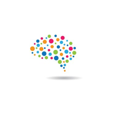 Beyin logosu şablon vektör illüstrasyon tasarımı