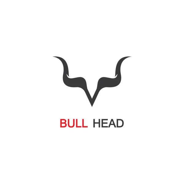 Modèle Logo Bull Icône Vectorielle Illustration Design — Image vectorielle