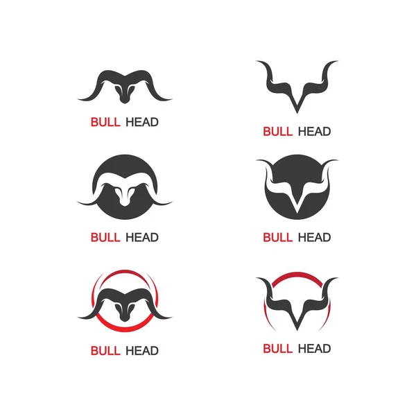 Toro Logotipo Plantilla Vector Icono Ilustración Diseño — Vector de stock