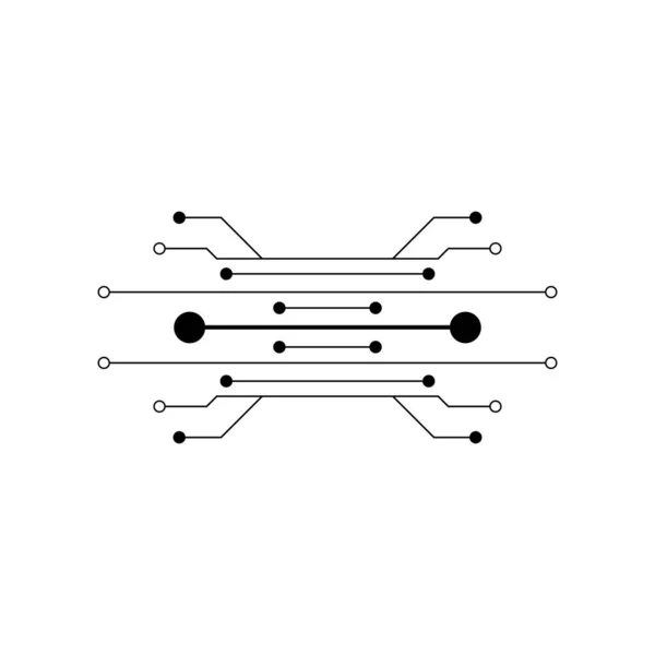 Logo Obwodu Szablon Wektor Ikona Ilustracja Projekt — Wektor stockowy