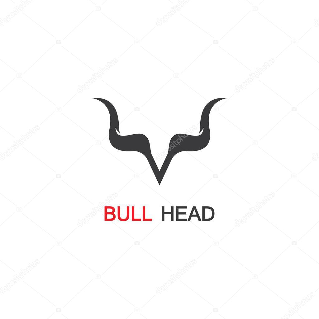 Bull logo template vector icon illustration design