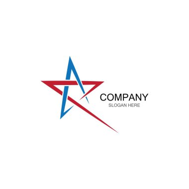 Yıldız Logosu Şablonu vektör illüstrasyon tasarımı