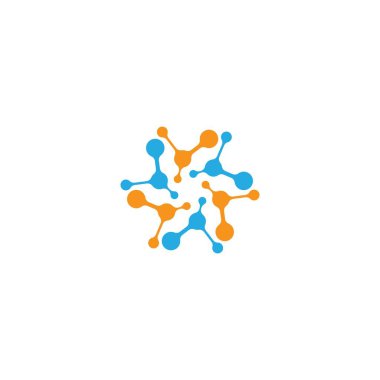 Molekül logo şablonu vektör resimleme tasarımı