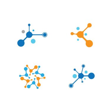 Molekül logo şablonu vektör resimleme tasarımı