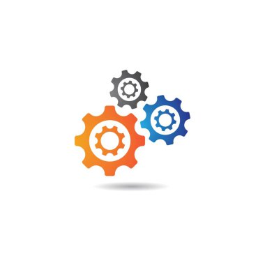 Gear Logo Şablonu vektör çizimi tasarımı