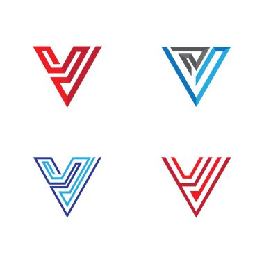 V harfi logo vektör illüstrasyon tasarımı