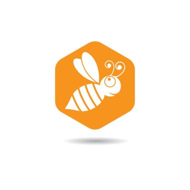 Arı logo vektör illüstrasyon tasarımı