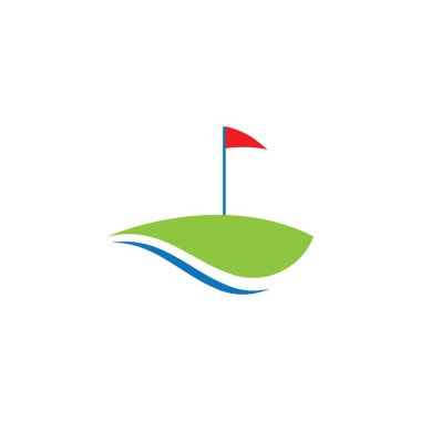 Golf Logo Şablonu vektör çizim simgesi tasarımı