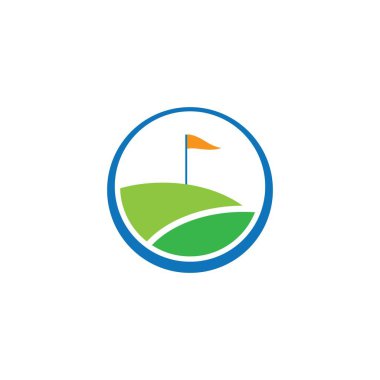 Golf Logo Şablonu vektör çizim simgesi tasarımı