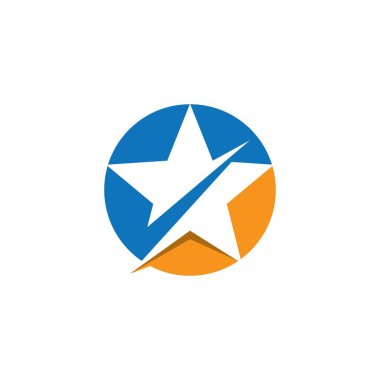 Yıldız Logosu Şablonu vektör illüstrasyon tasarımı