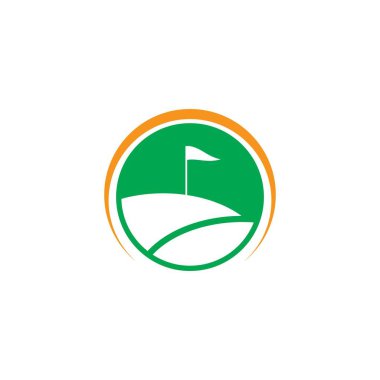 Golf Logo Şablonu vektör çizim simgesi tasarımı