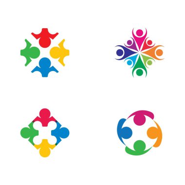 Evlat edinme ve toplumsal bakım logosu vektör resmetme tasarımı