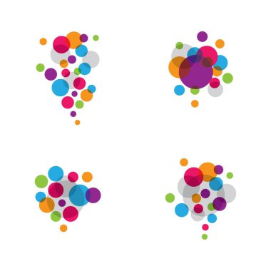 Kabarcık logosu şablon vektör resimleme tasarımı