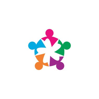 Evlat edinme ve toplumsal bakım logosu vektör resmetme tasarımı