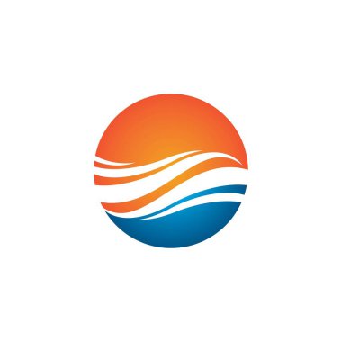 Su Dalgası logo vektör illüstrasyon tasarımı