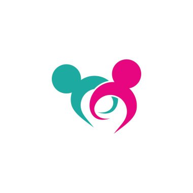 Evlat edinme ve toplumsal bakım logosu vektör resmetme tasarımı