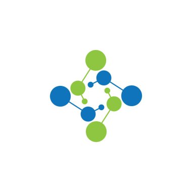 Molekül logo şablonu vektör resimleme tasarımı