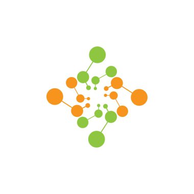 Molekül logo şablonu vektör resimleme tasarımı