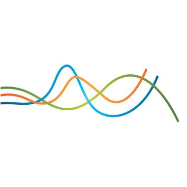 Dalga çizgi vektör resimleme tasarımı