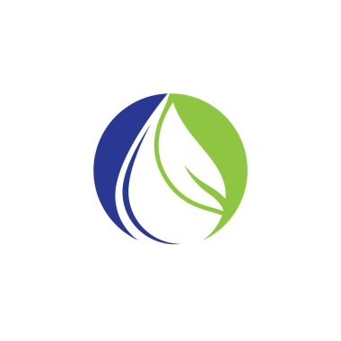 Su damlası logo şablonu vektör illüstrasyon tasarımı