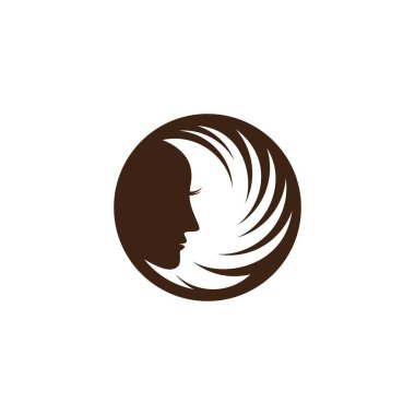 Kuaför logo şablonu vektör resimleme tasarımı