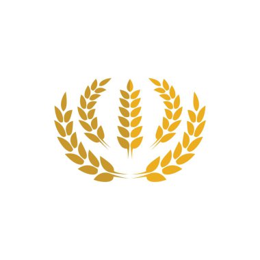 Tarım buğday logosu vektör ikonu tasarımı