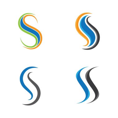 S harfi logo vektör illüstrasyon tasarımı