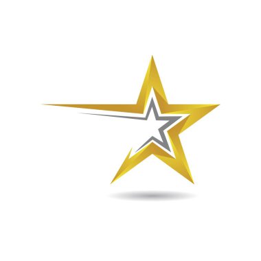 Yıldız Logosu Şablonu vektör illüstrasyon tasarımı