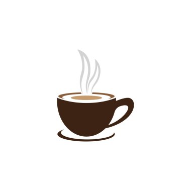 Kahve fincanı Logo Şablon vektör tasarımı