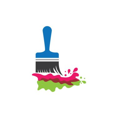 Boya fırçası sembolü illüstrasyon vektörü simgesi