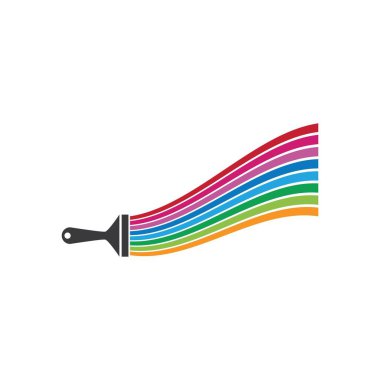 Boya fırçası sembolü illüstrasyon vektörü simgesi