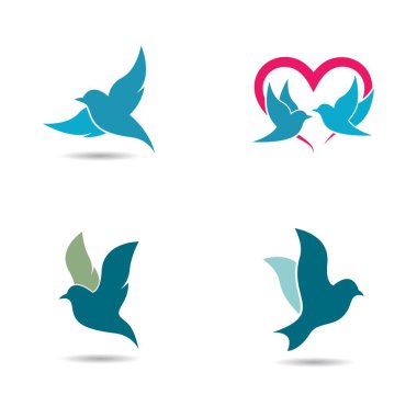 Dove Logo Şablonu vektör resimleme tasarımı