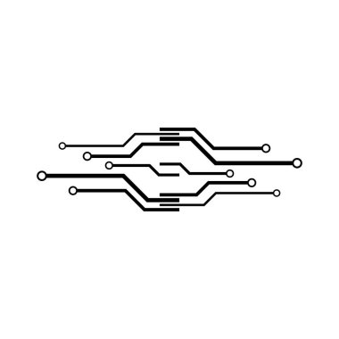 Circuit logo şablon vektör resimleme tasarımı