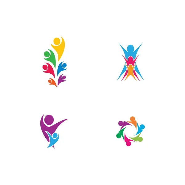 Усыновление Уход Логотипом Сообщества Дизайн Векторной Иконки Иллюстрации — стоковый вектор