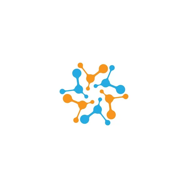 Molecule Logo Modello Icona Vettoriale Illustrazione Design — Vettoriale Stock